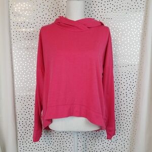 Puma | Hot Pink Hi-Lo Long Sleeve Hooded Tee